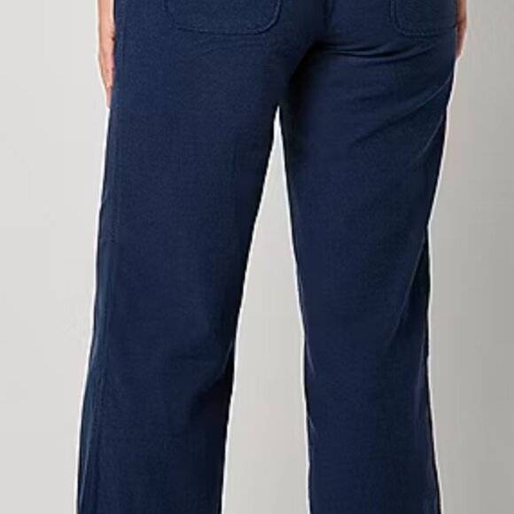 Mid Rise Wide Leg Drawstring Pant - Picture 3 of 6